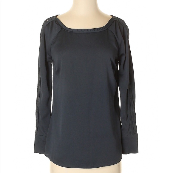 Noir gunmetal slit sleeve blouse - Picture 2 of 8
